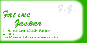 fatime gaspar business card